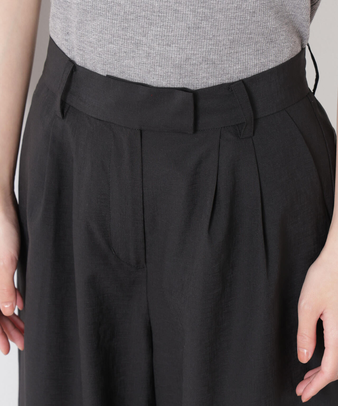 ソフトシアーツータックワイドパンツ(セットアップ可) 6736127308