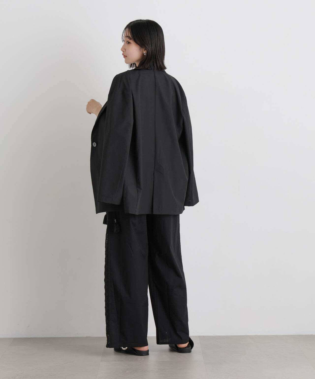 made in INDIA サイドレースワイドパンツ 6736127309