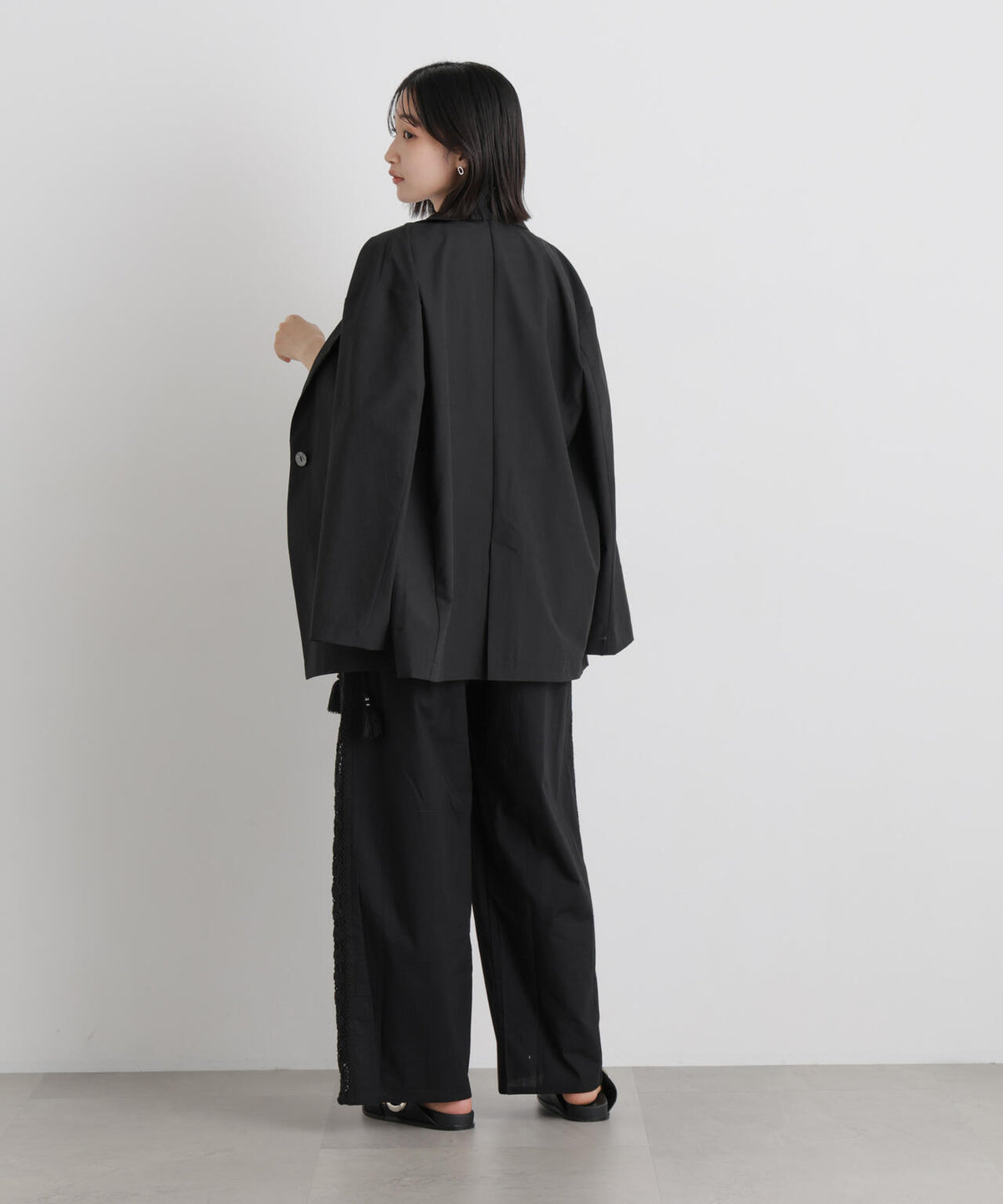 made in INDIA サイドレースワイドパンツ 6736127309