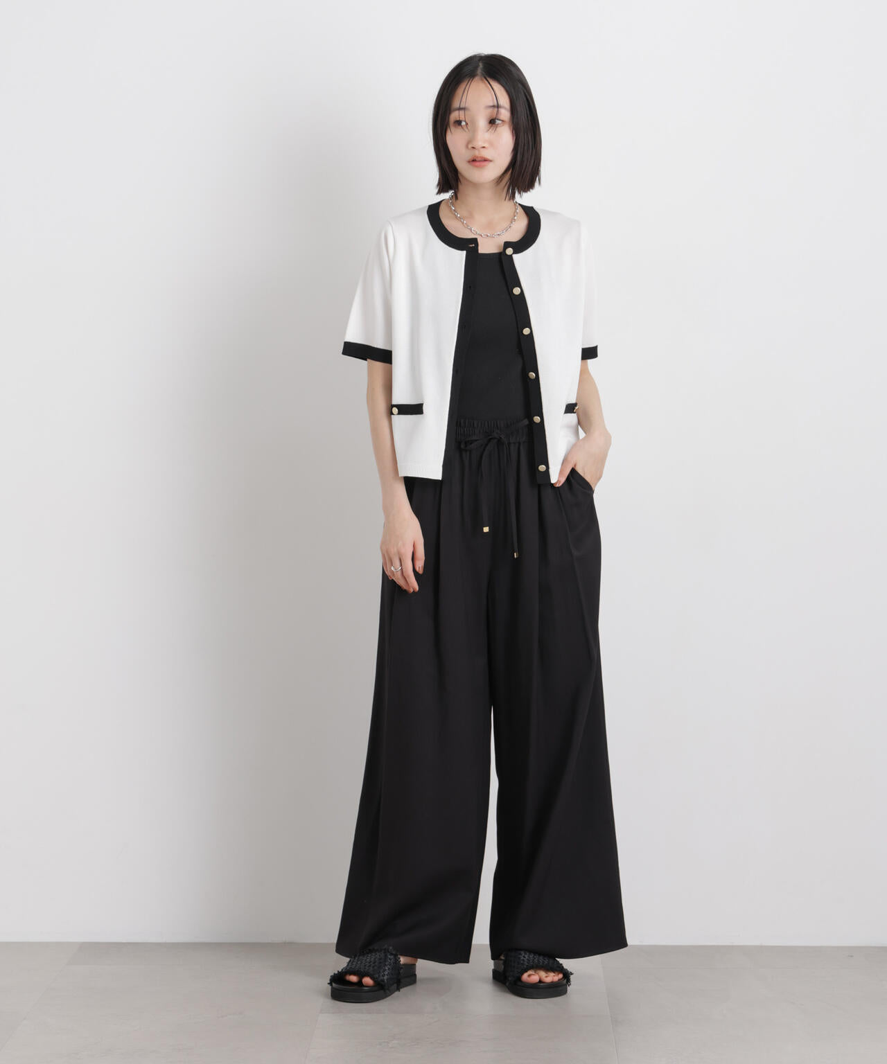 微光沢ツイルイージーパンツ(セットアップ可) 6736127315