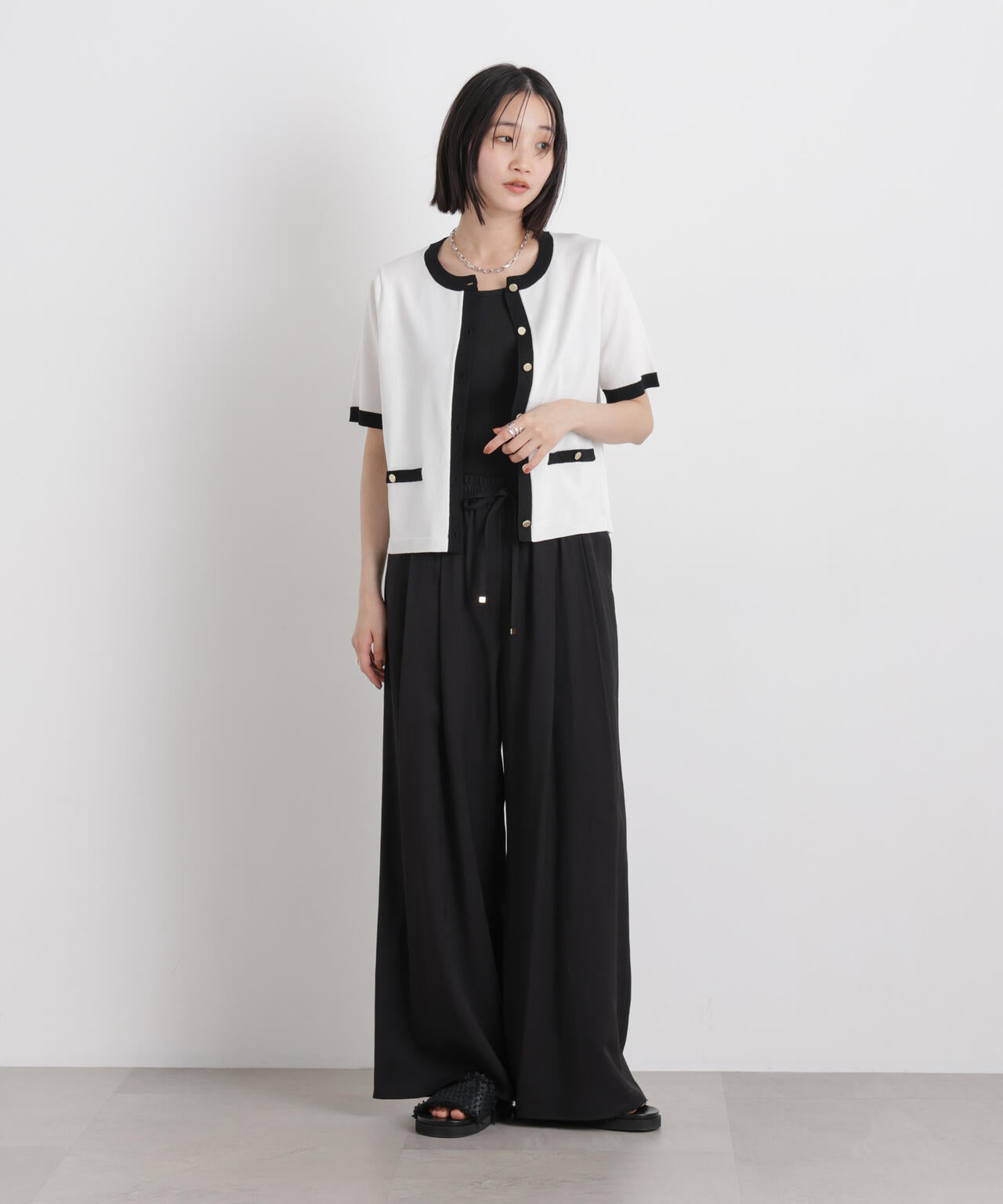 微光沢ツイルイージーパンツ(セットアップ可) 6736127315