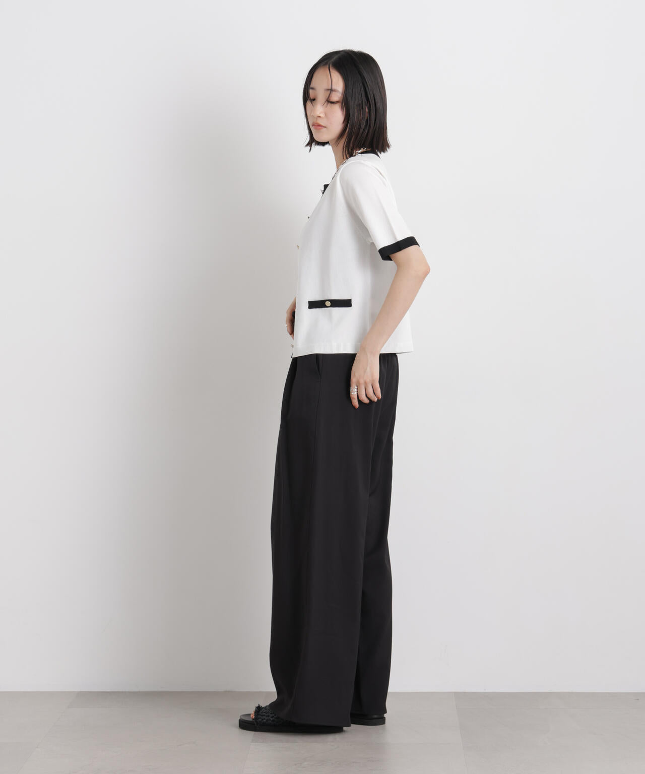 微光沢ツイルイージーパンツ(セットアップ可) 6736127315