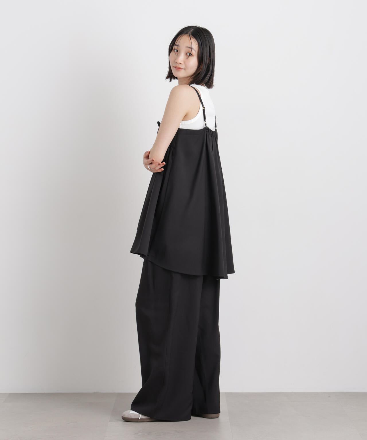 微光沢ツイルイージーパンツ(セットアップ可) 6736127315