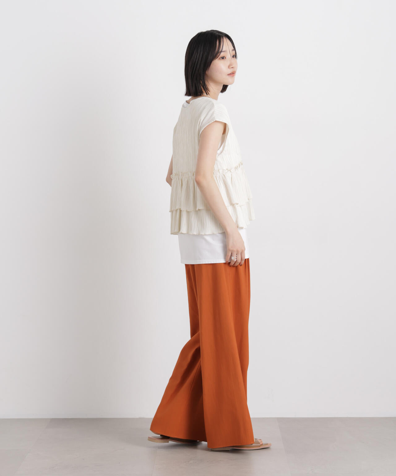 微光沢ツイルイージーパンツ(セットアップ可) 6736127315