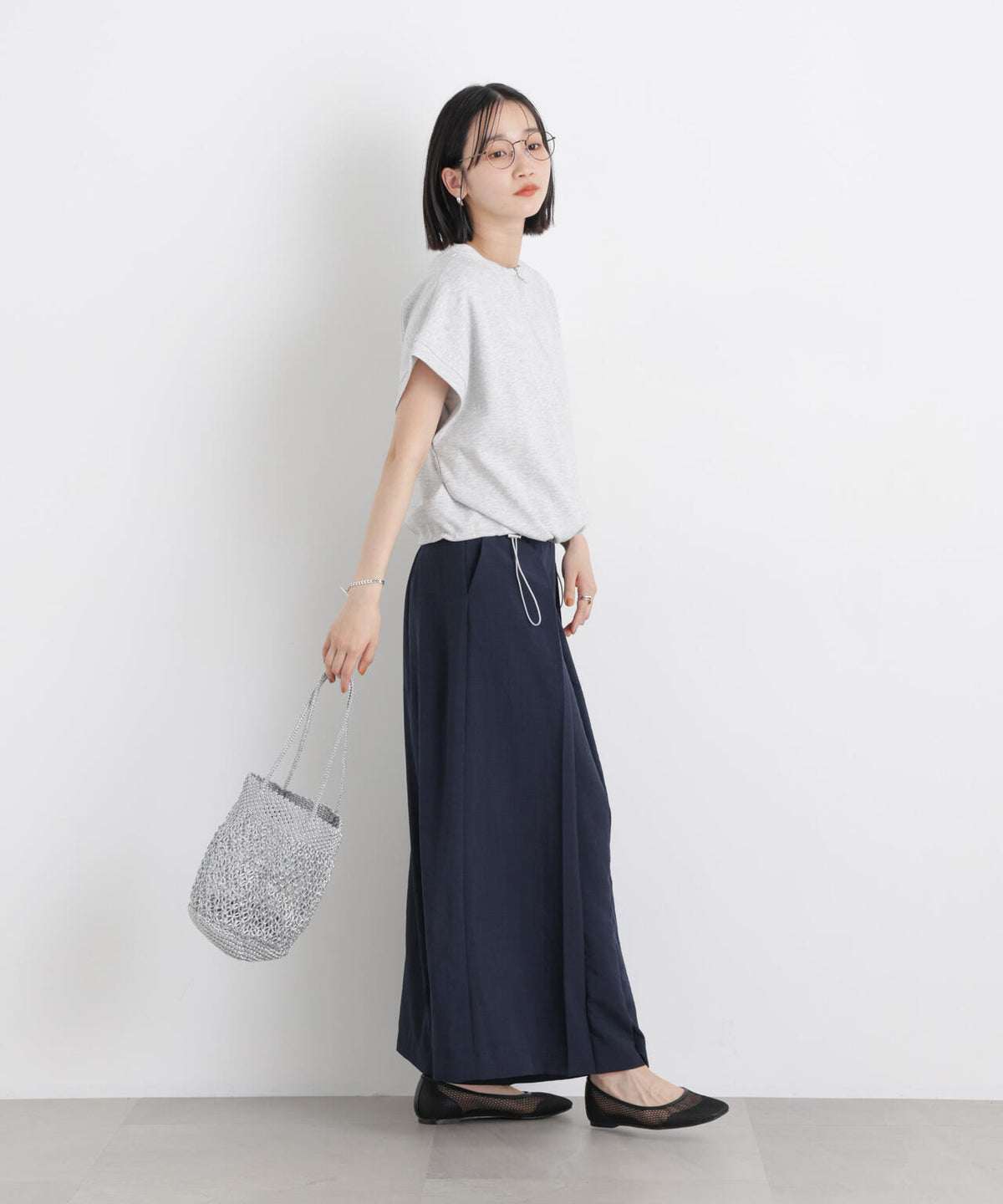 タンブラーブッチャーボックスプリーツワイドパンツ(セットアップ可) 6736127317