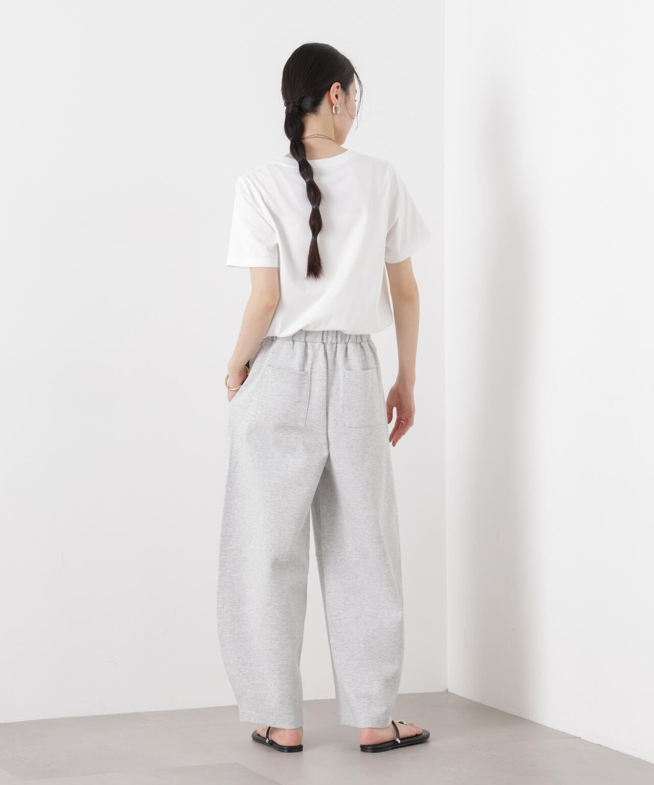 接触冷感ダンボールカットカーブシルエットパンツ(セットアップ可) 6736127320