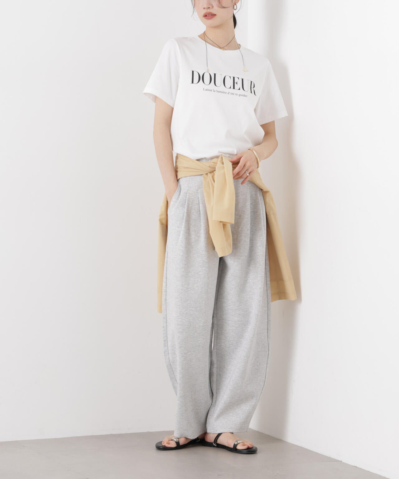 接触冷感ダンボールカットカーブシルエットパンツ(セットアップ可) 6736127320