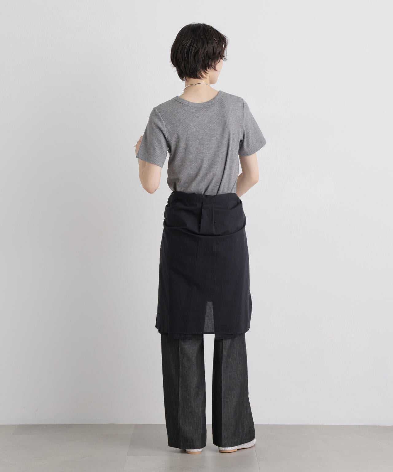 ライトオンスデニムドロストセンタープレスパンツ(セットアップ可) 6736127322