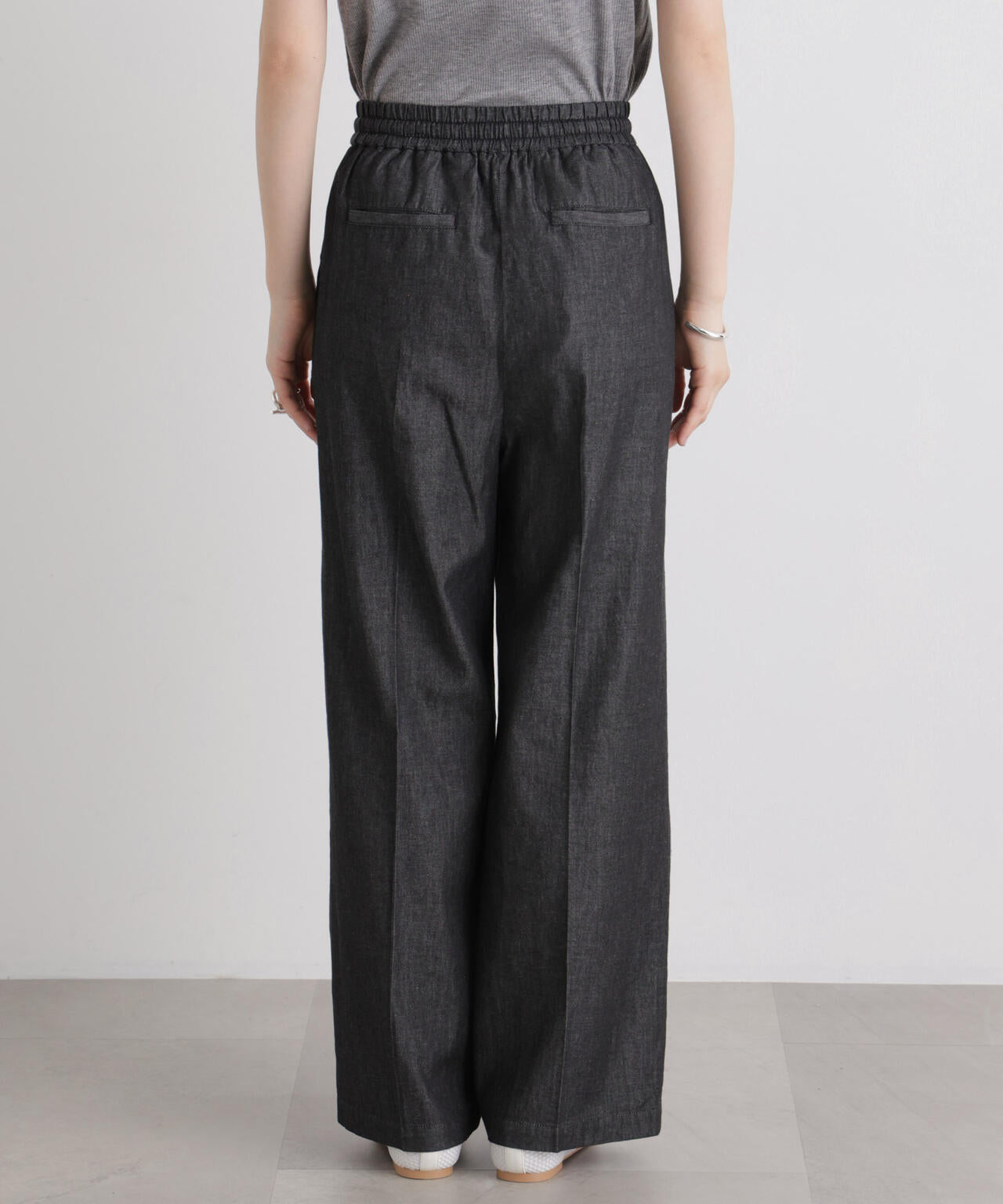 ライトオンスデニムドロストセンタープレスパンツ(セットアップ可) 6736127322