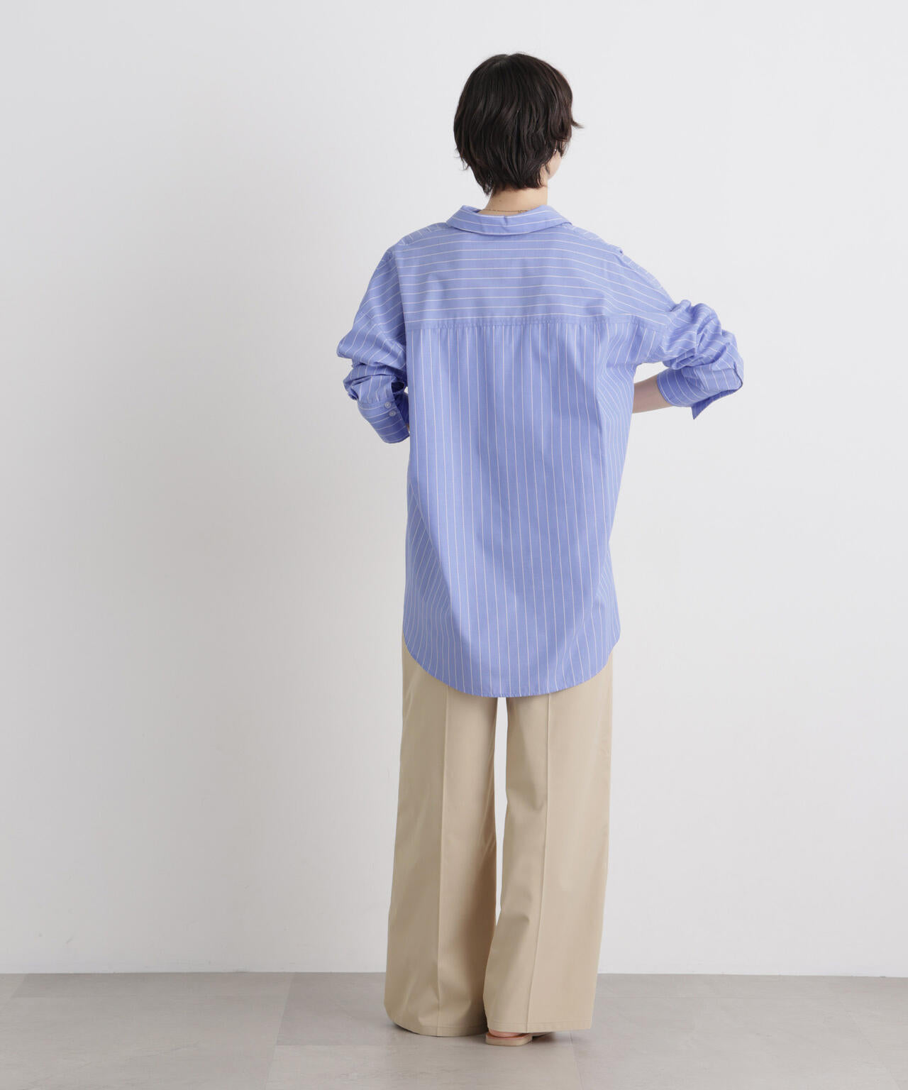 エバークリース加工タックワイドセンタープレスパンツ 6736127324