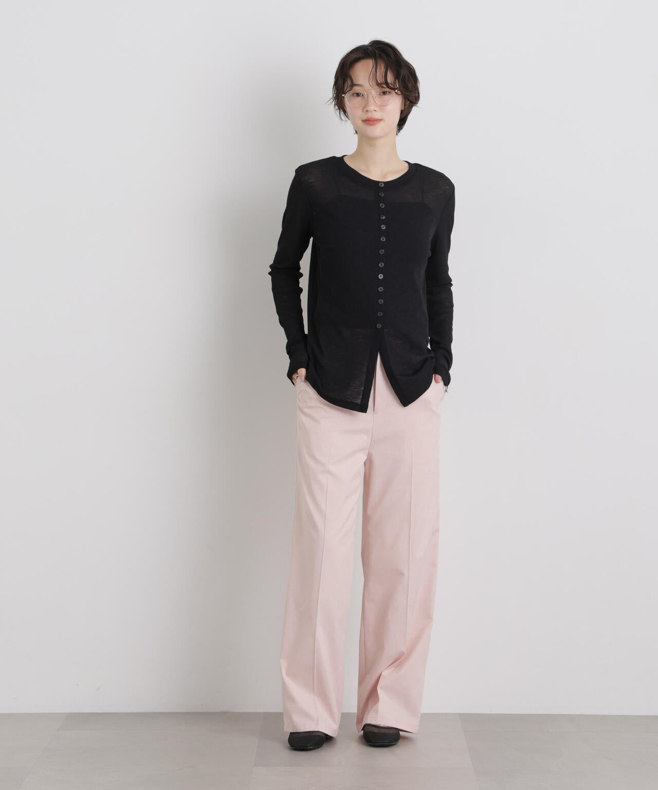 エバークリース加工ストレートセンタープレスパンツ 6736127325
