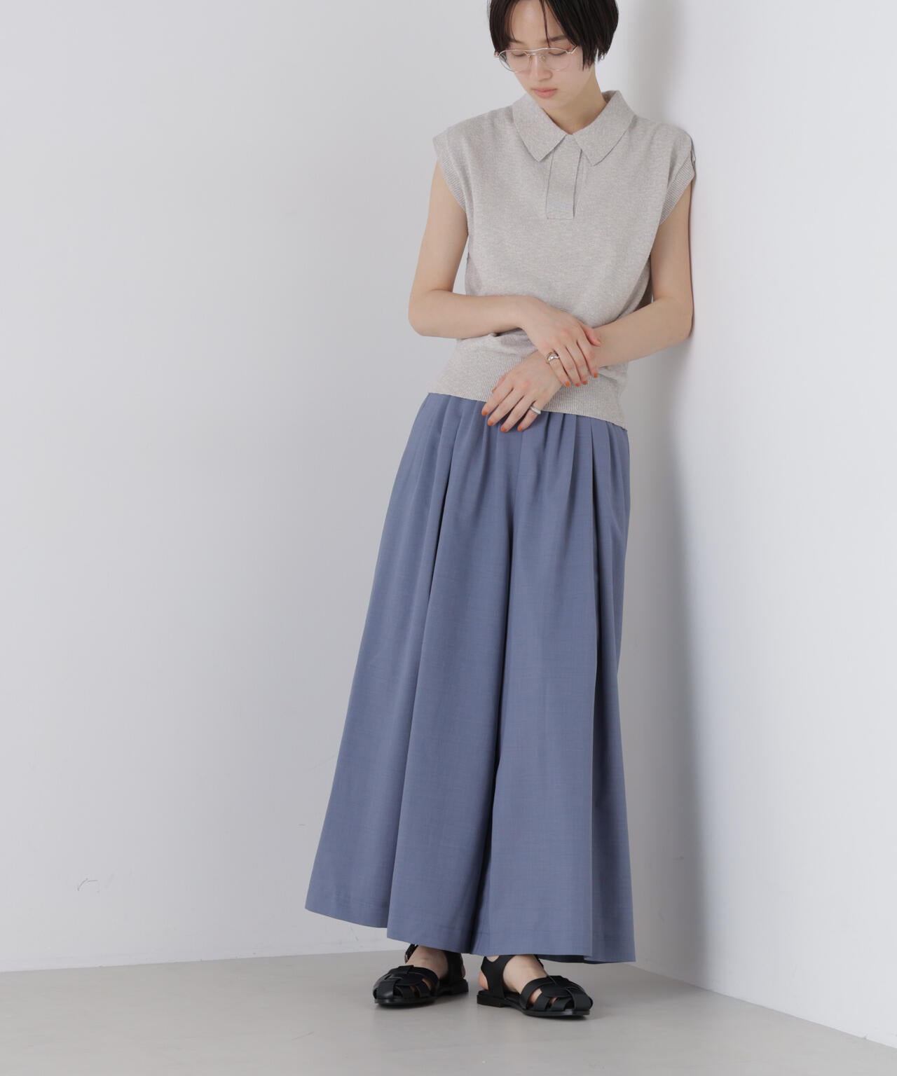 ドライマットトロギャザーワイドパンツ(セットアップ可) 6736127329