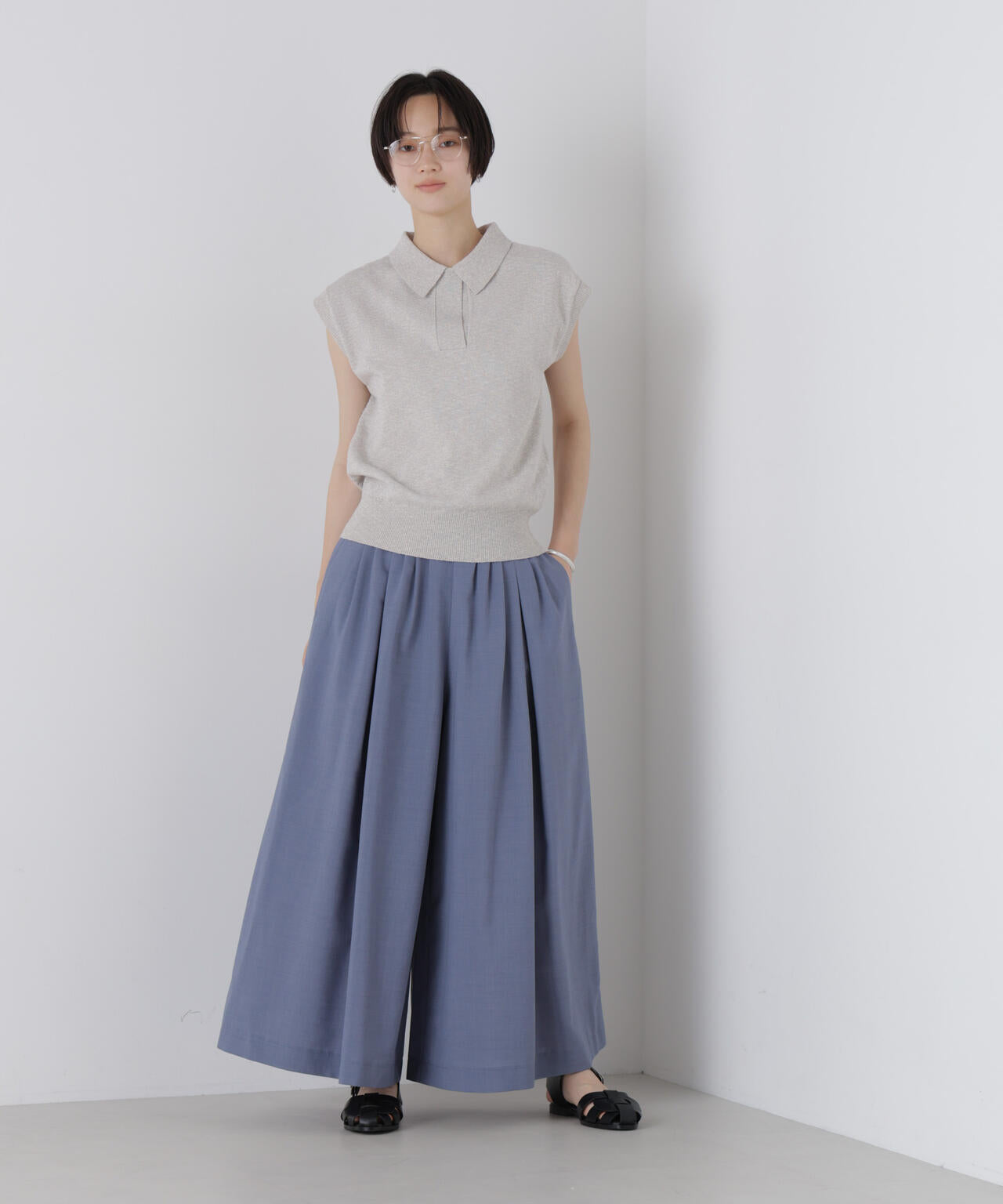 ドライマットトロギャザーワイドパンツ(セットアップ可) 6736127329