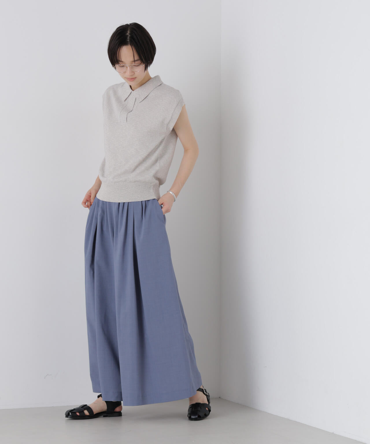 ドライマットトロギャザーワイドパンツ(セットアップ可) 6736127329