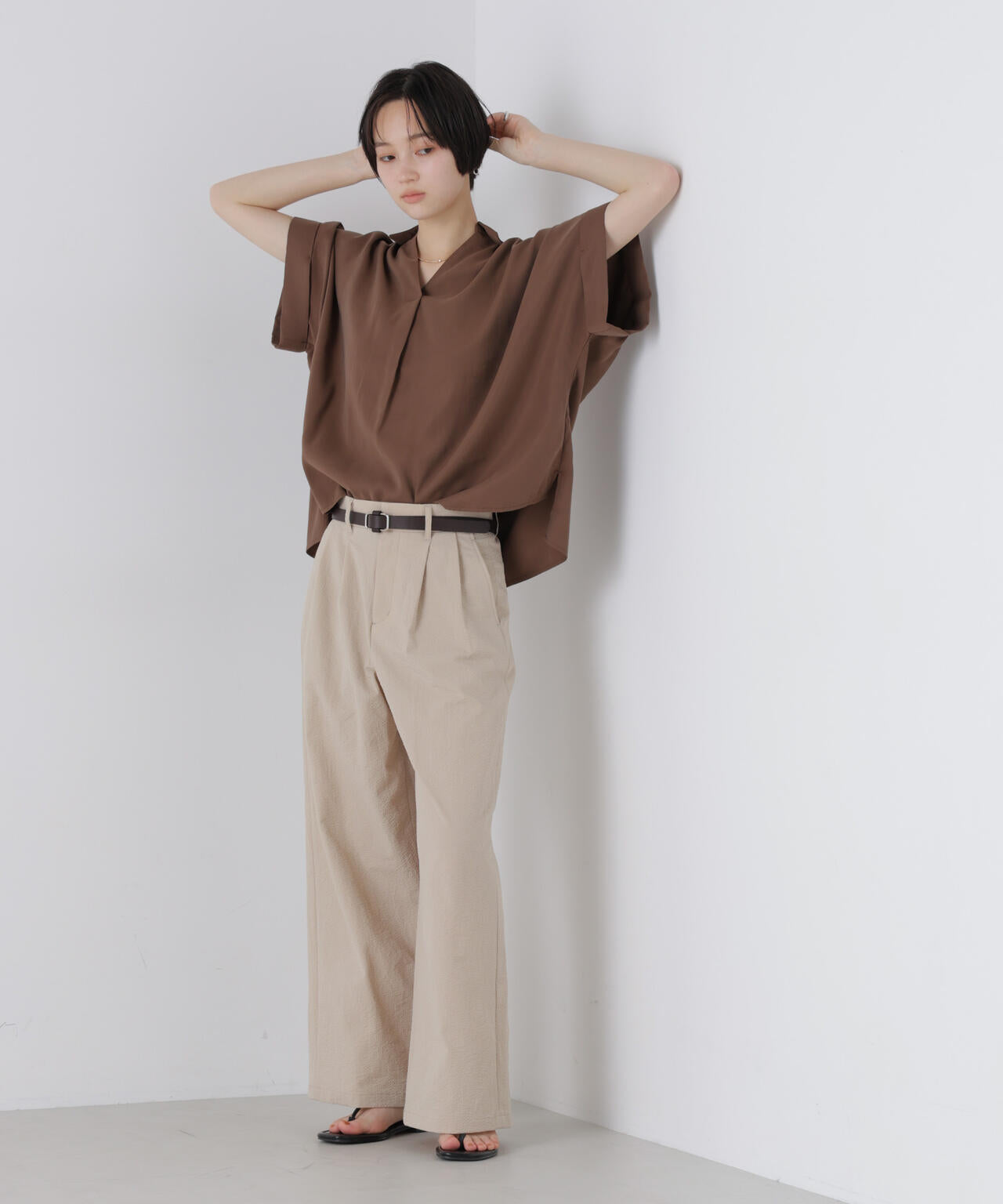 サッカーツータックワイドパンツ(セットアップ可) 6736127330