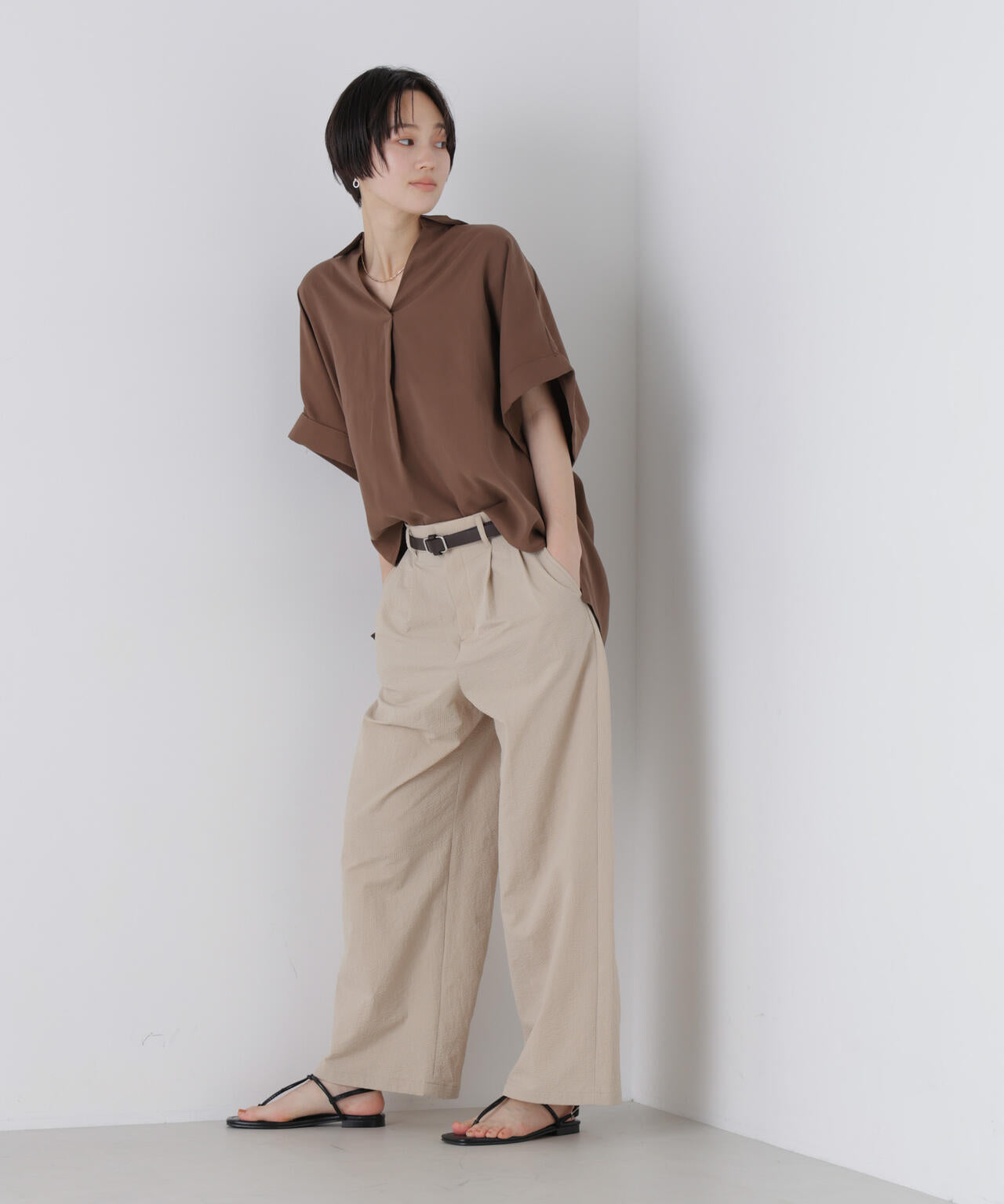 サッカーツータックワイドパンツ(セットアップ可) 6736127330
