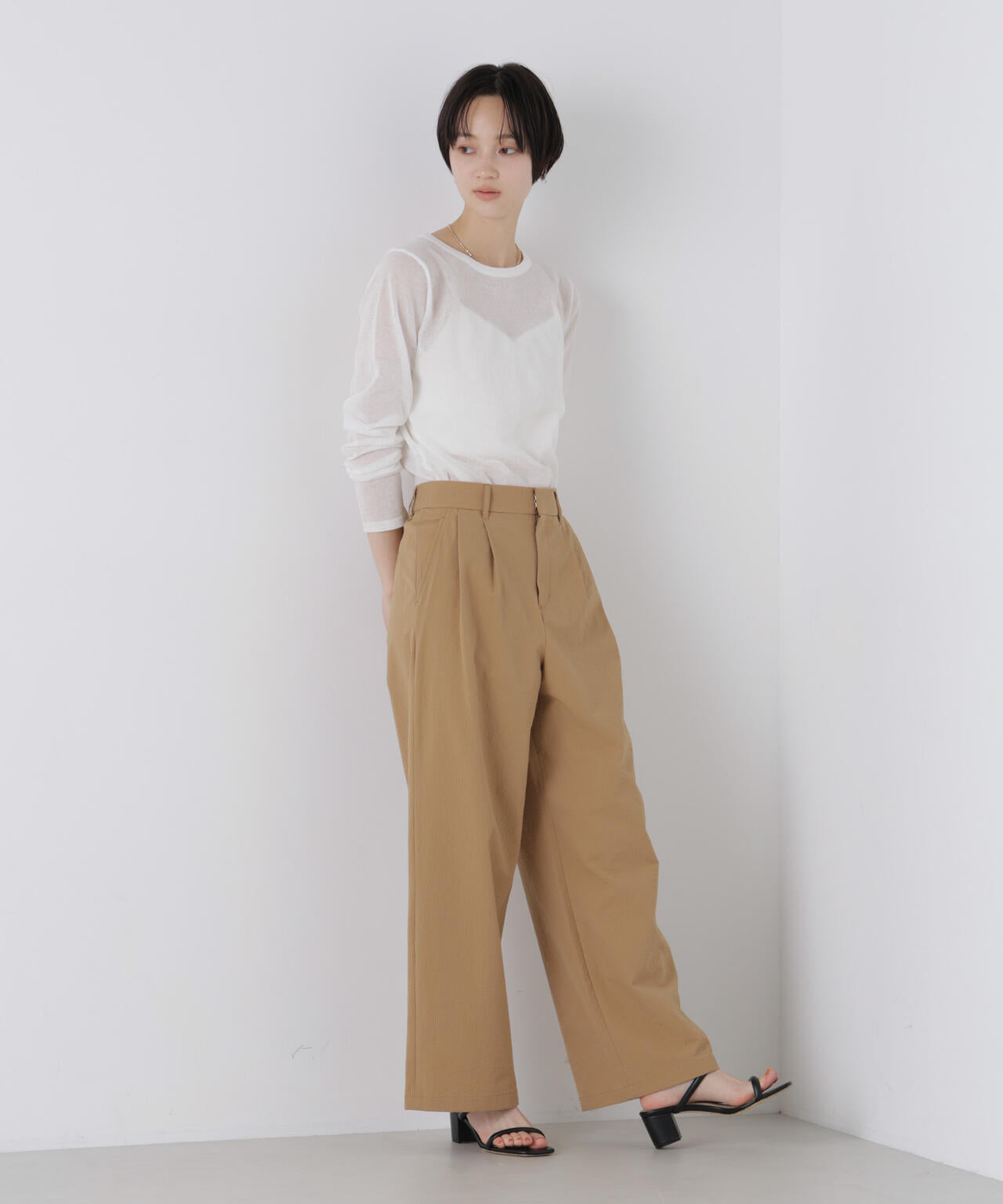 サッカーツータックワイドパンツ(セットアップ可) 6736127330