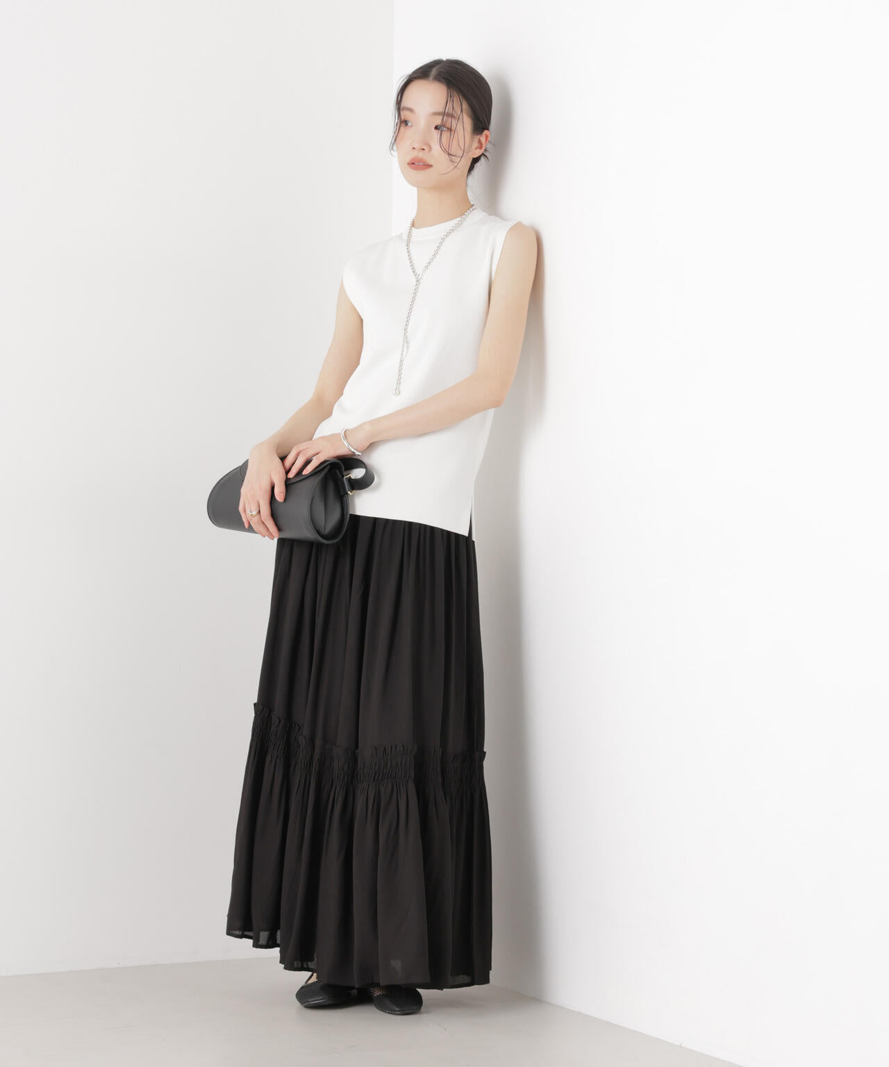 made in INDIA 切り替えギャザースカート(セットアップ可) 6736130300