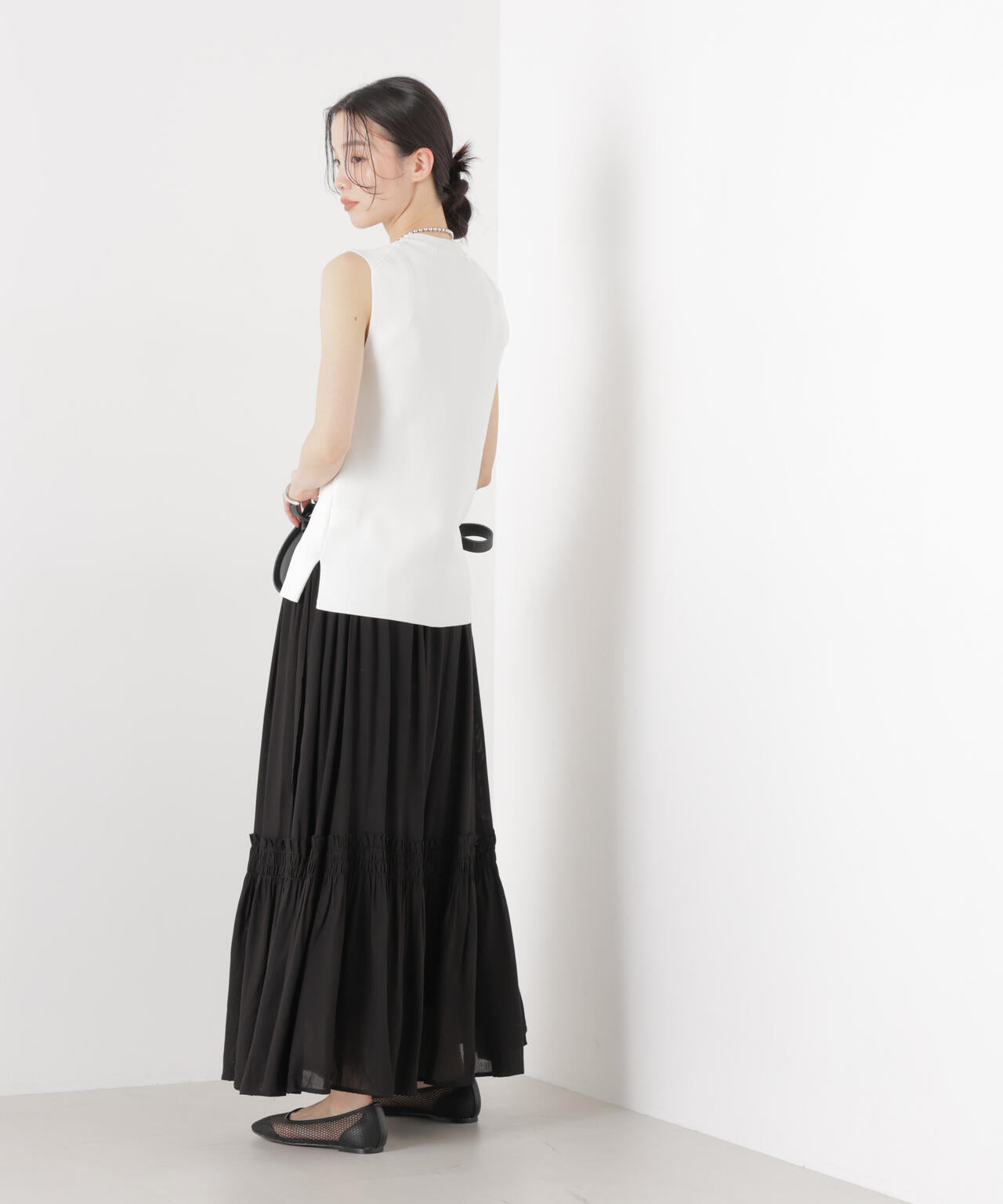 made in INDIA 切り替えギャザースカート(セットアップ可) 6736130300