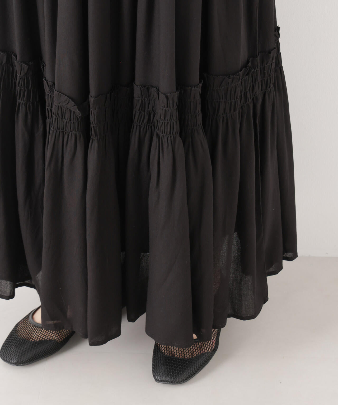 made in INDIA 切り替えギャザースカート(セットアップ可) 6736130300