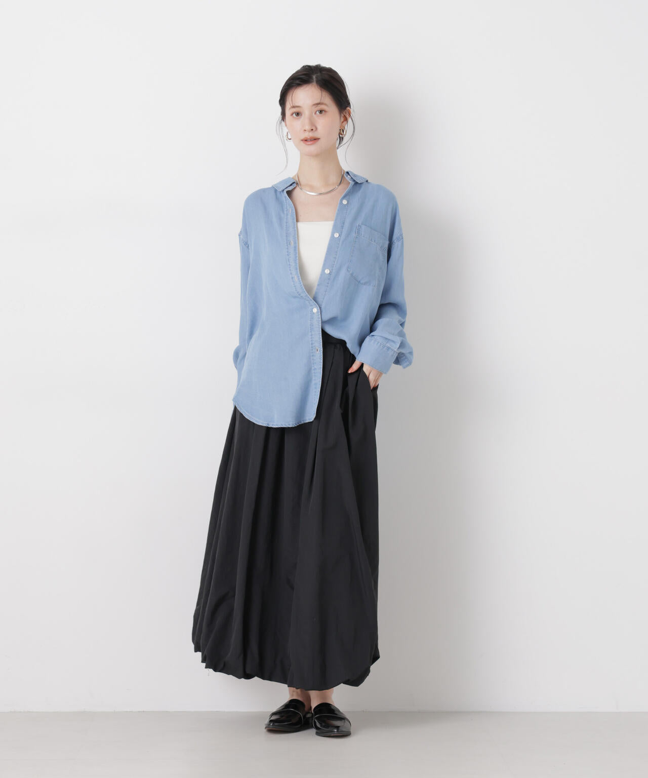 ナイロンタッサーバルーンスカート 6736130306