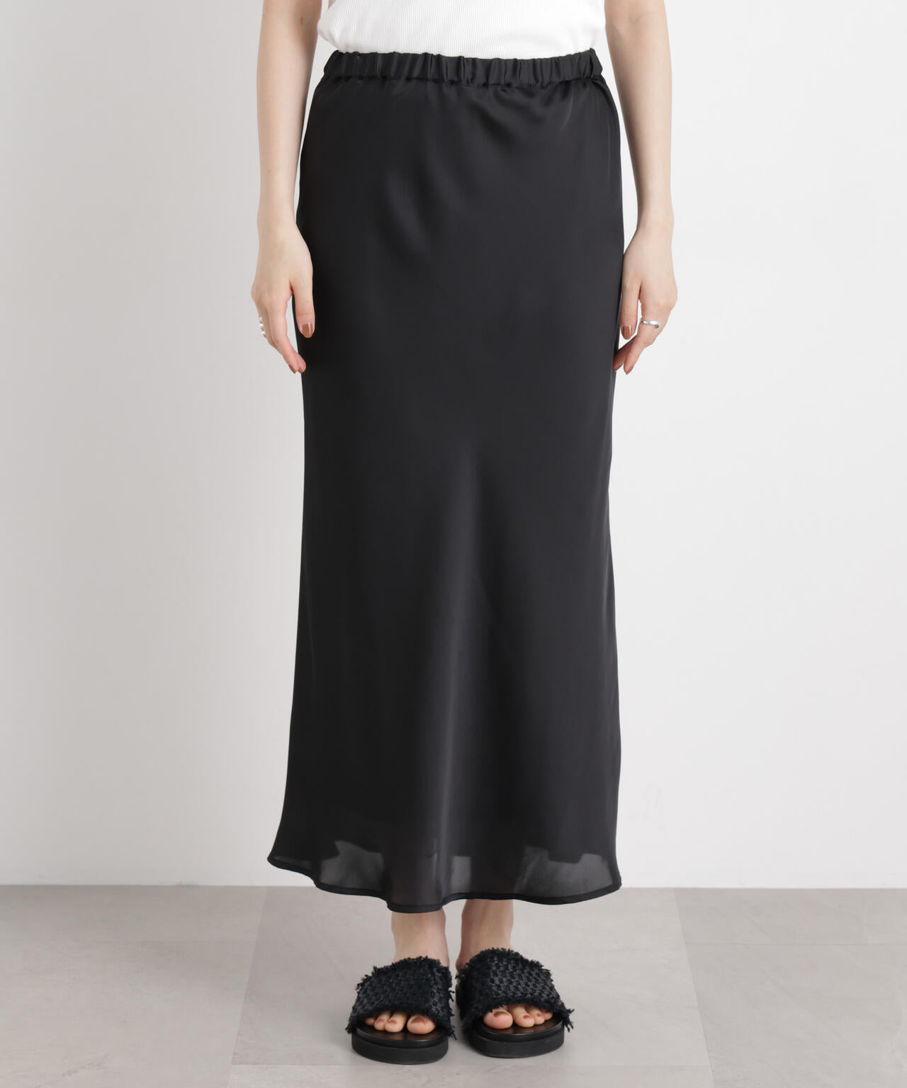 シアーサテンマキシスカート 6736130308