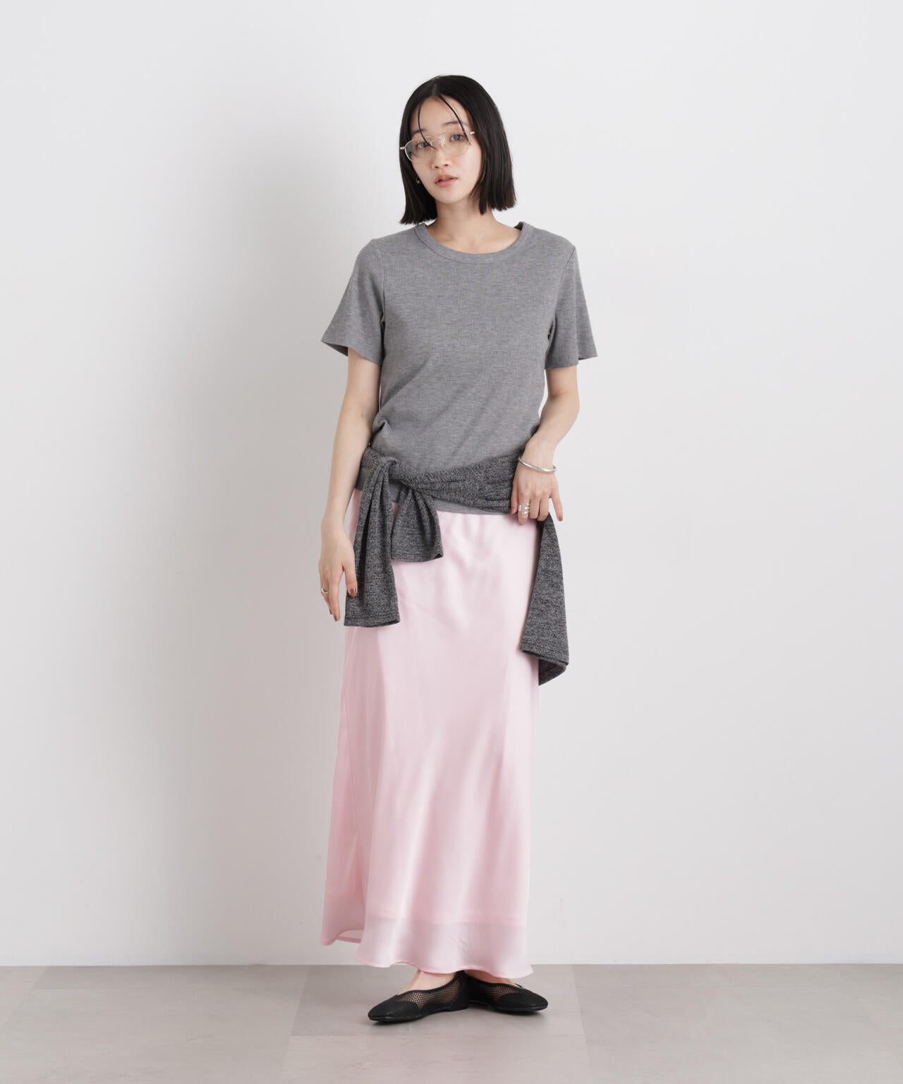 シアーサテンマキシスカート 6736130308