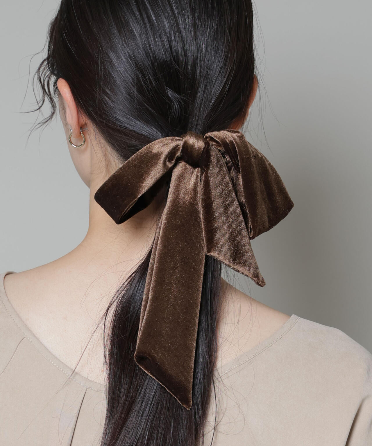 ベロアリボンヘアゴム 6736138302