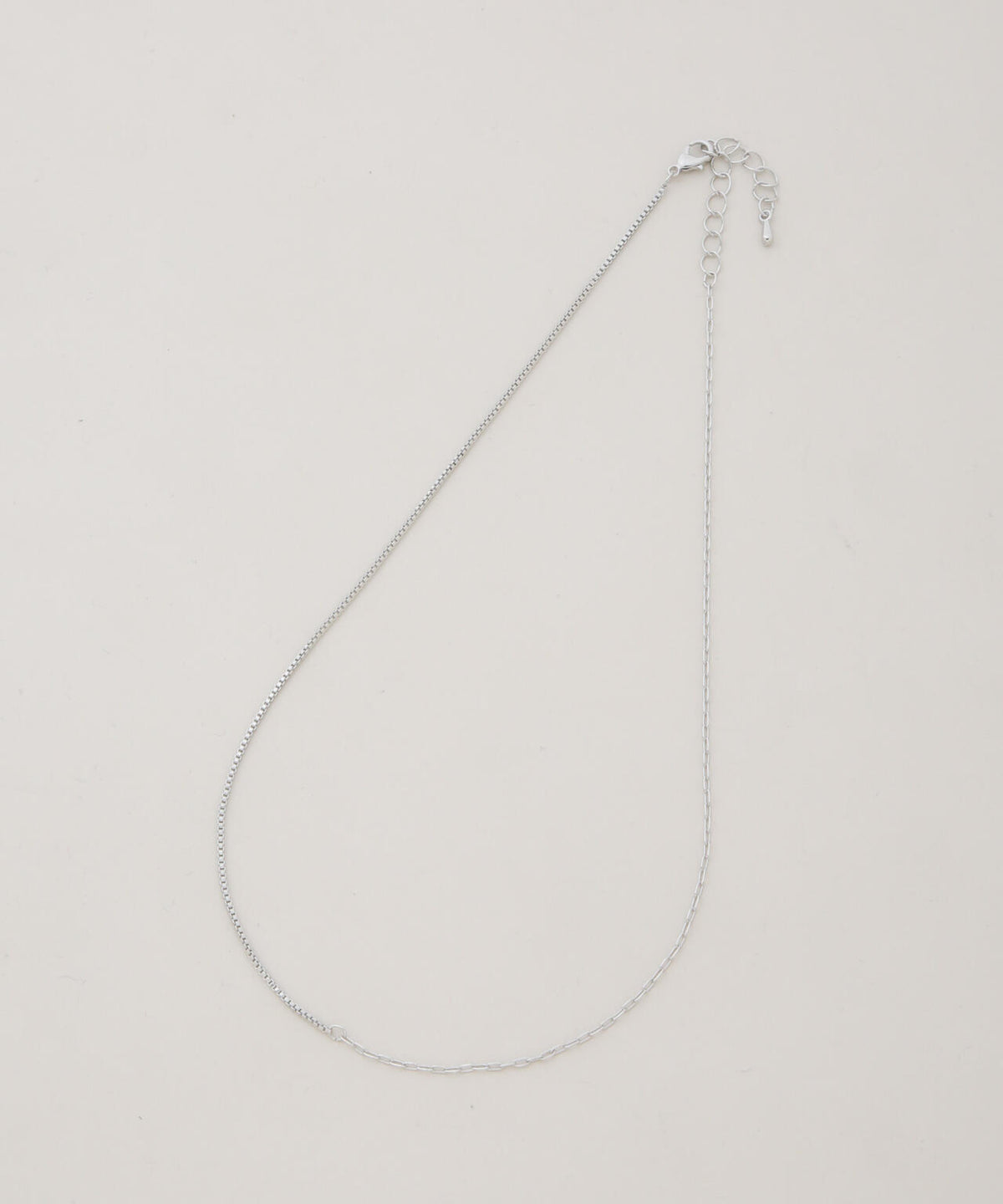 コンビチェーンデザインネックレス長さ38cm 6736146305
