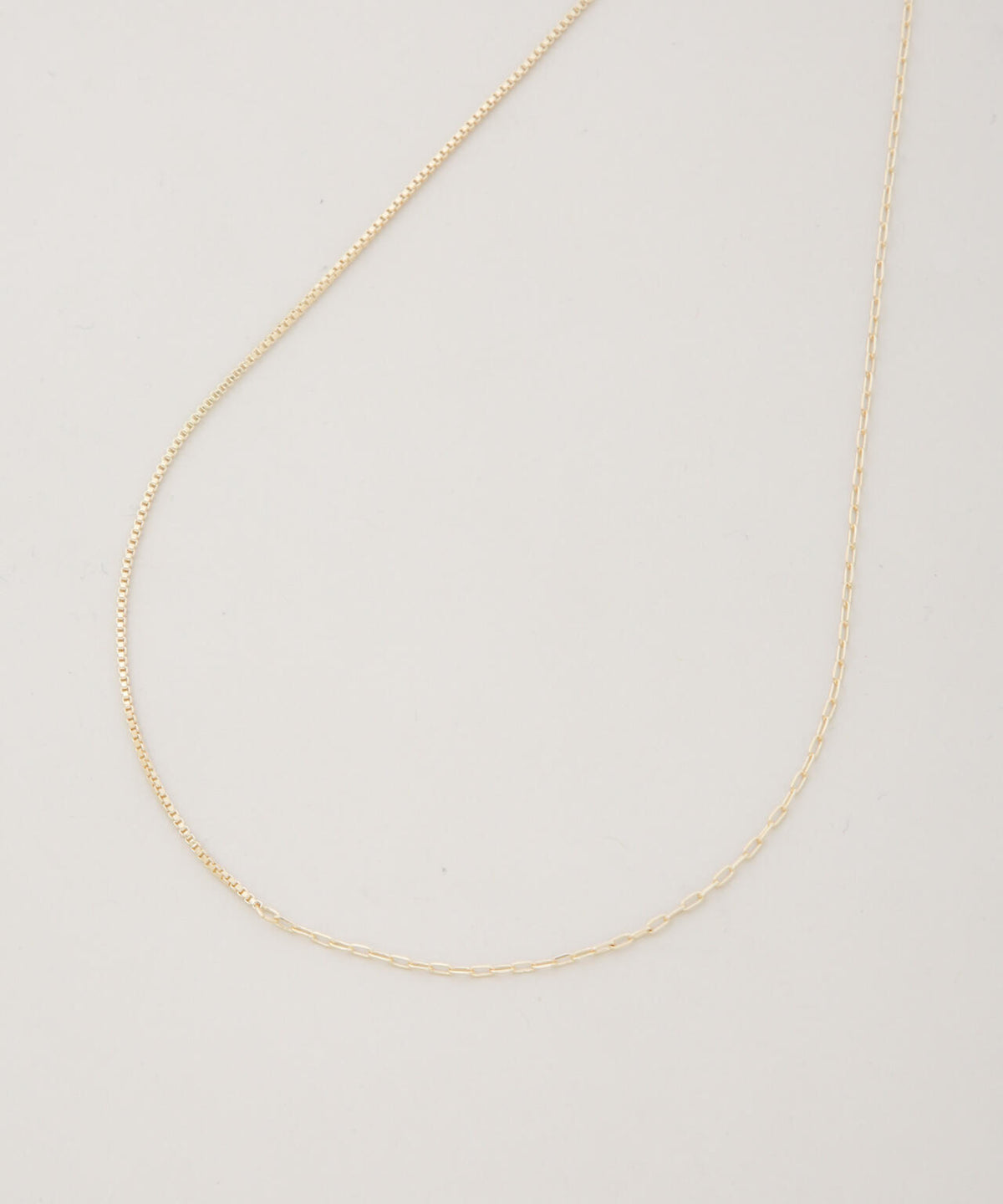 コンビチェーンデザインネックレス長さ38cm 6736146305