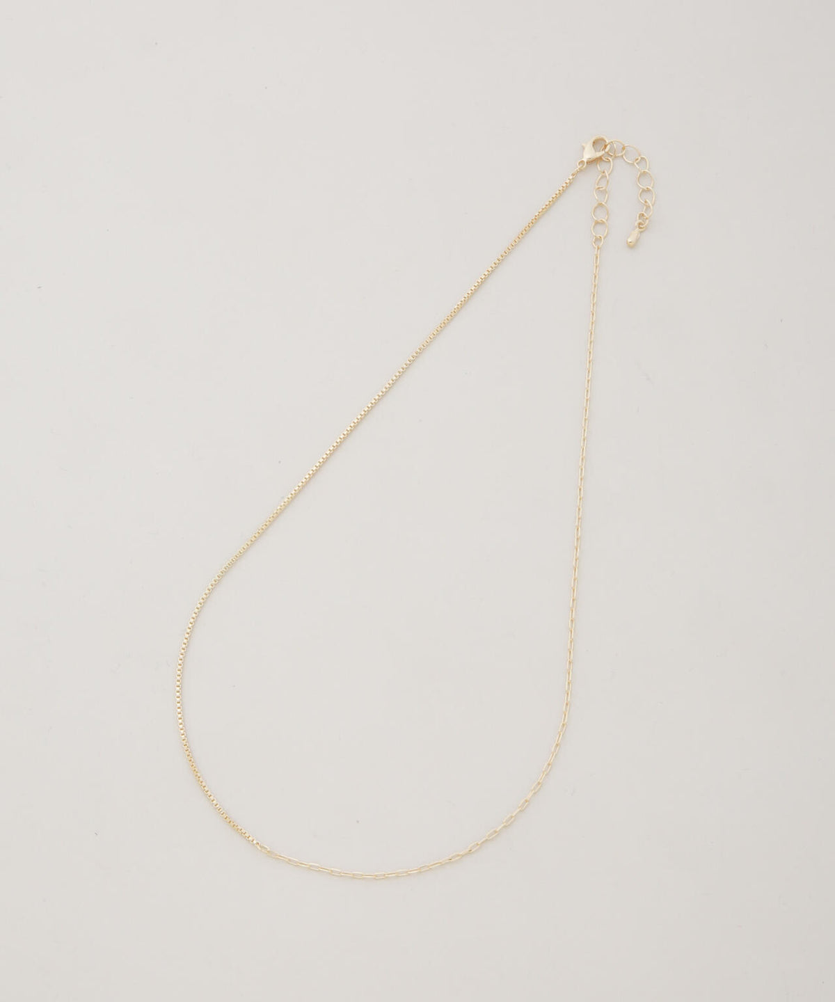 コンビチェーンデザインネックレス長さ38cm 6736146305