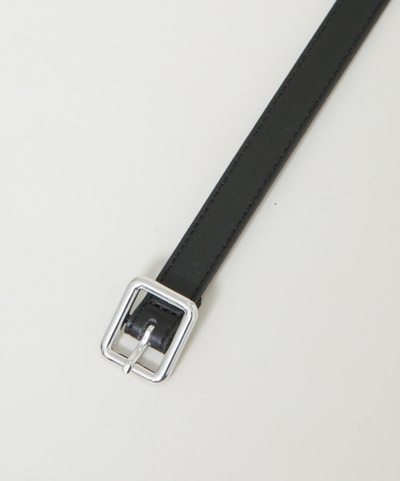 シルバースクエアバックル1.5cm幅ベルト 6736150302