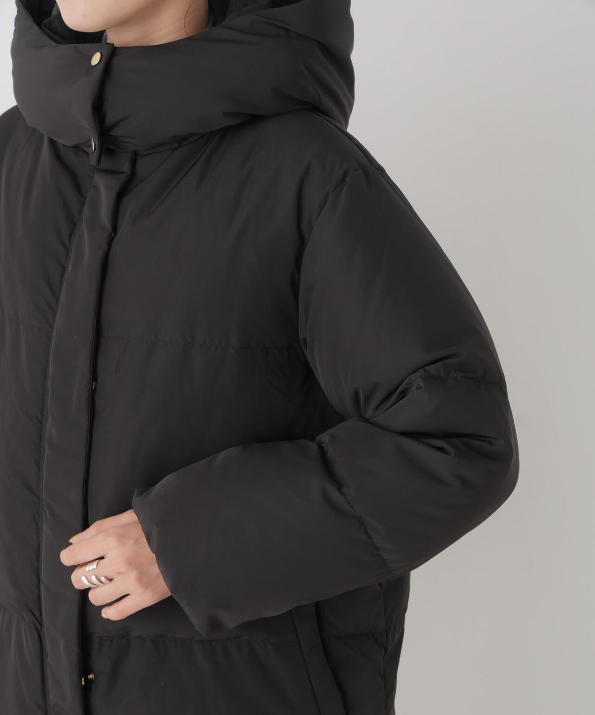 ALLIED FEATHER+DOWN 撥水加工フードショートダウンコート 6736214301