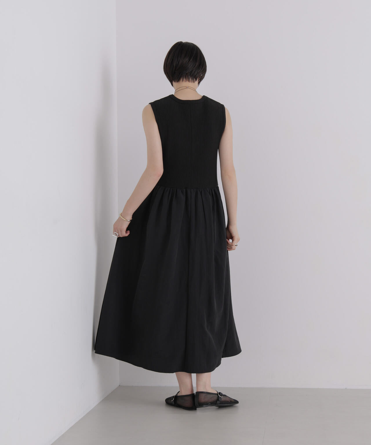 テレコリブカット×ナイロンタイプライタードッキングワンピース 6736219305