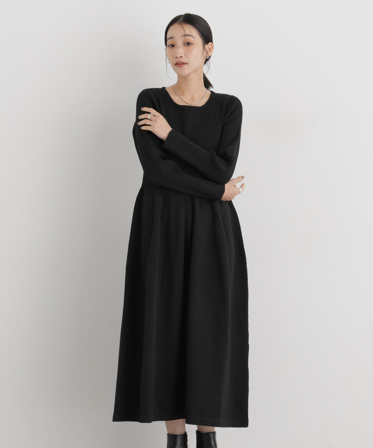 フォルムスカートニットワンピース 6736219314