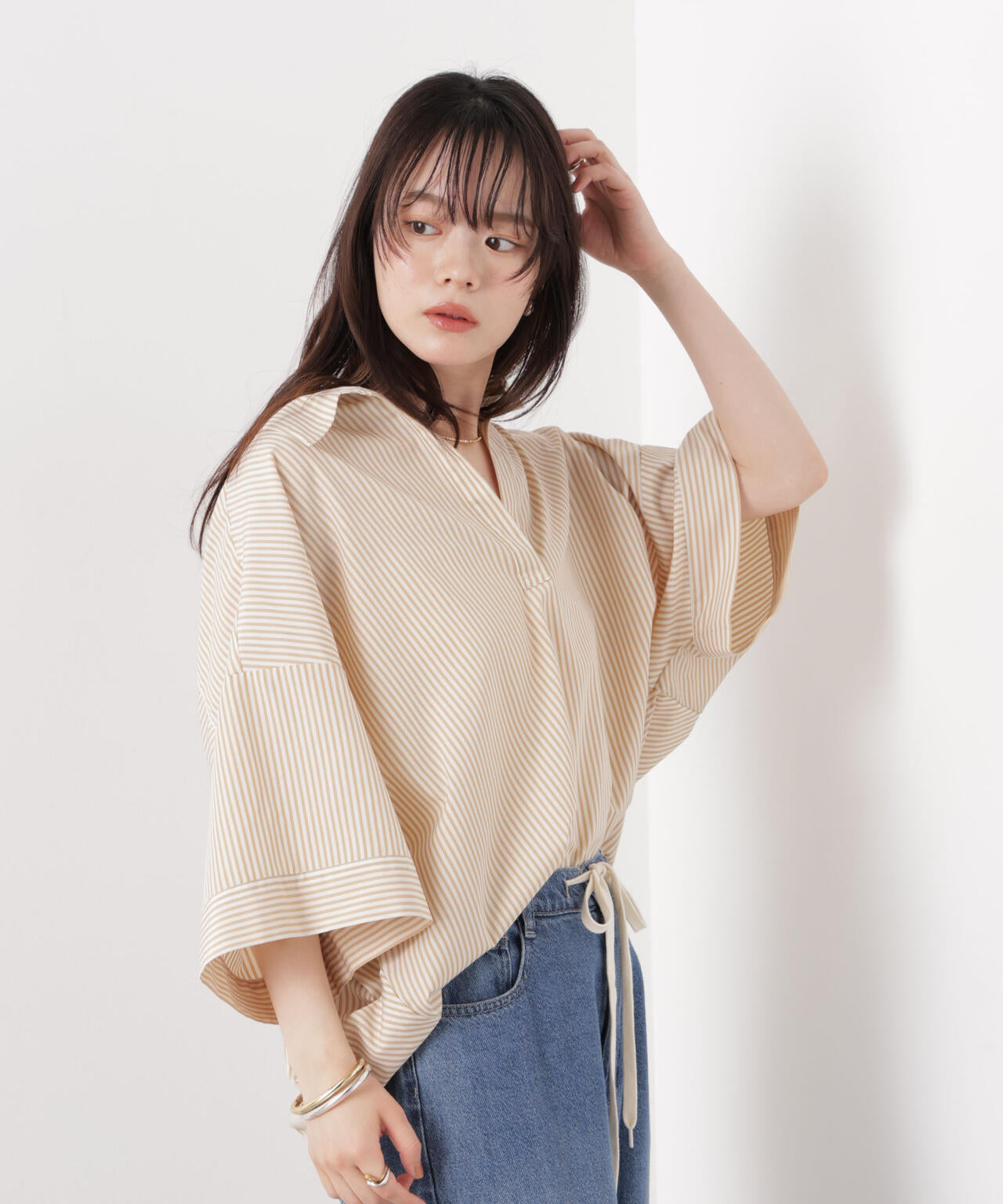 ストライプスキッパーシャツ 6736221301