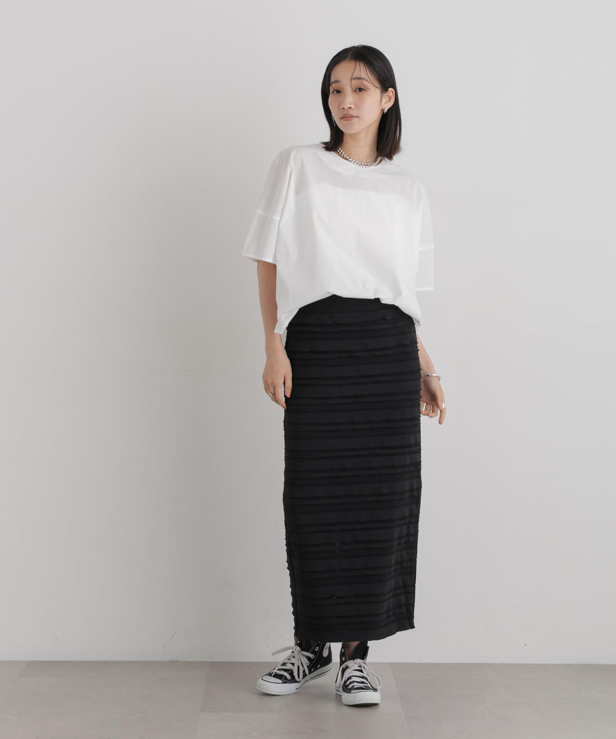 前後2wayバックボタンワイドドロップブラウス 6736221316