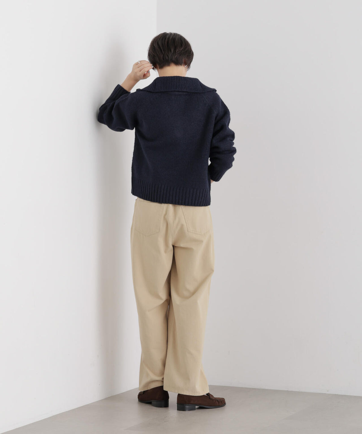 ハーフジップニットプルオーバー 6736222322