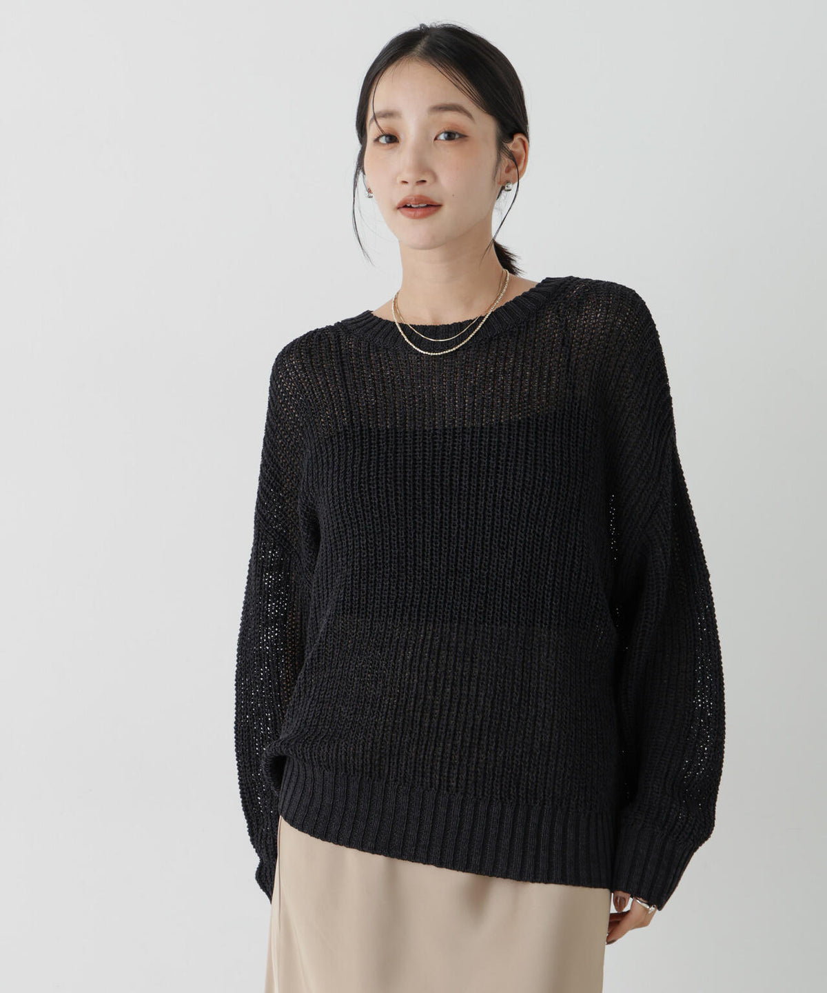 ロービングクルーネックルーズニット 6736222335