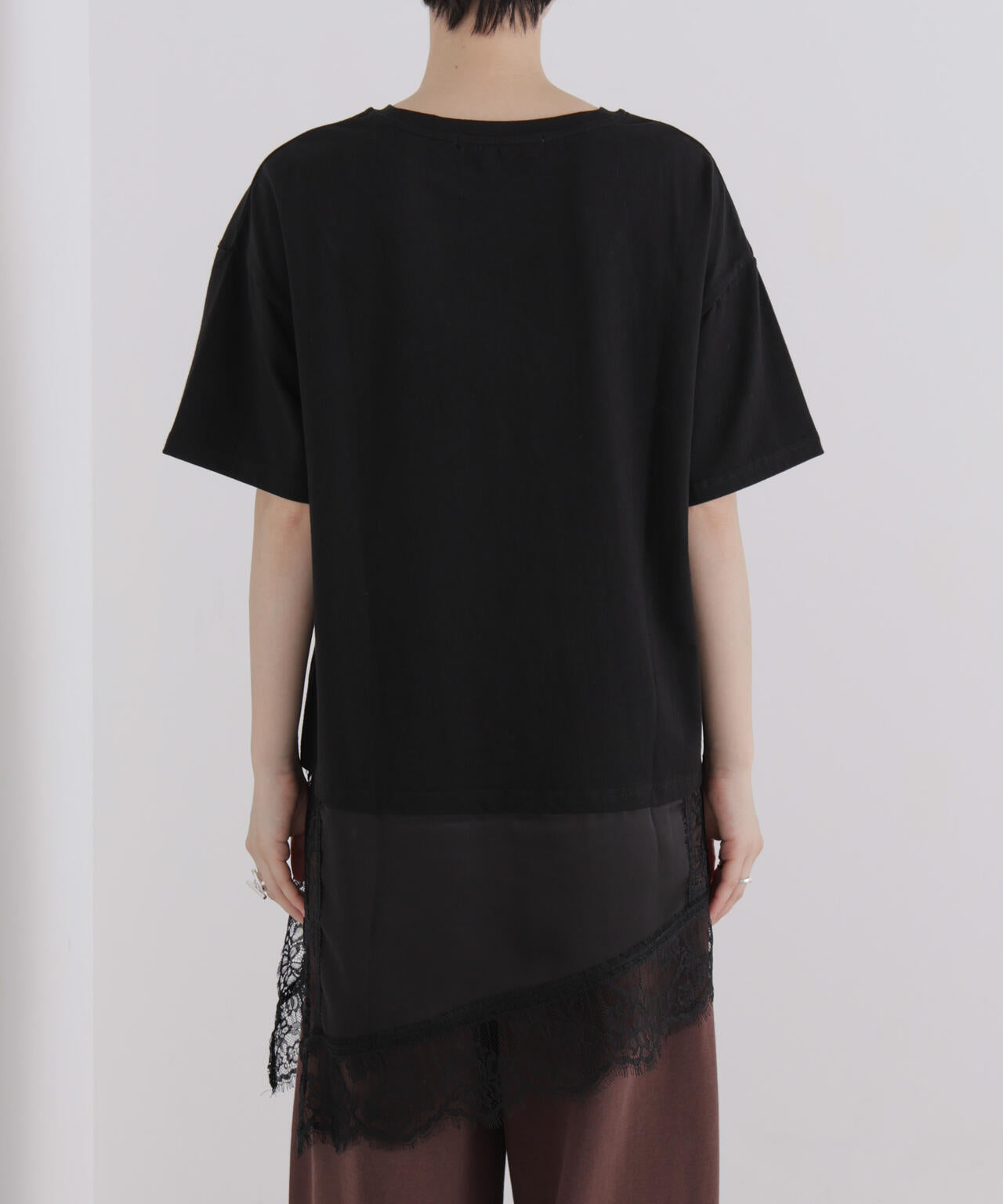 アシメレースヘムドッキングカットトップス 6736224303