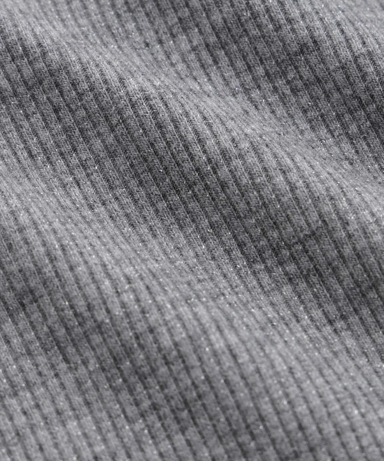 ラメリブカットクルーネックTシャツ 6736224308