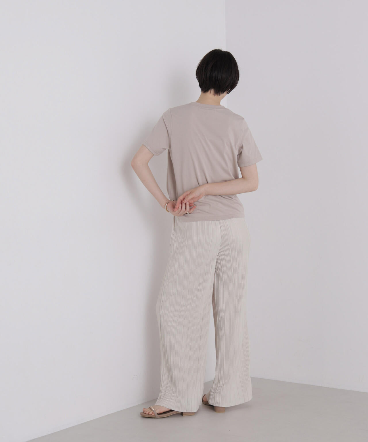 プリーツカットパンツ(セットアップ可) 6736227305