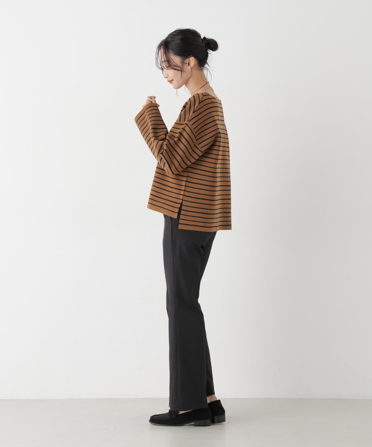 ツイルセンタープレスフレアパンツ(セットアップ可) 6736227312