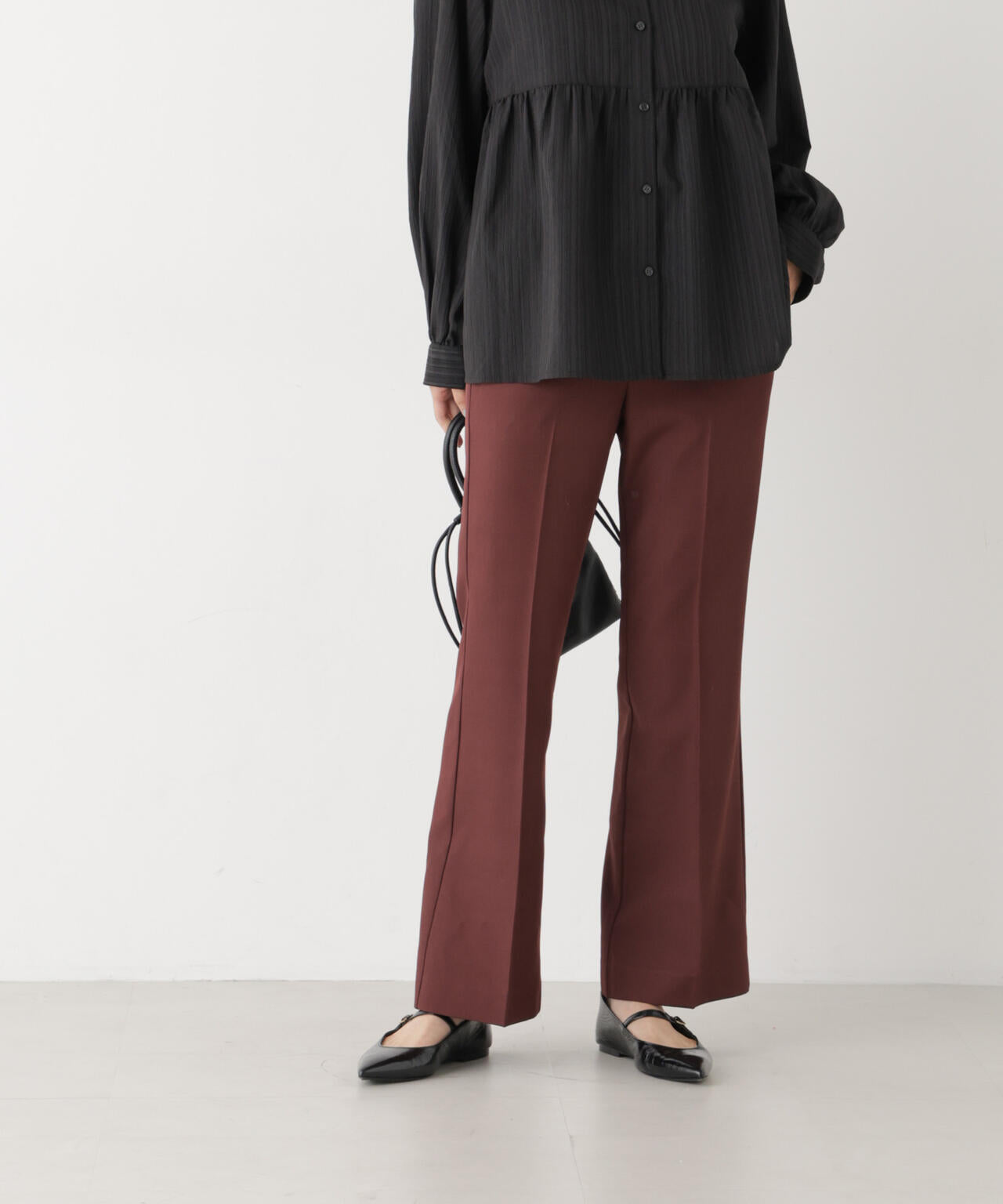 ツイルセンタープレスフレアパンツ(セットアップ可) 6736227312