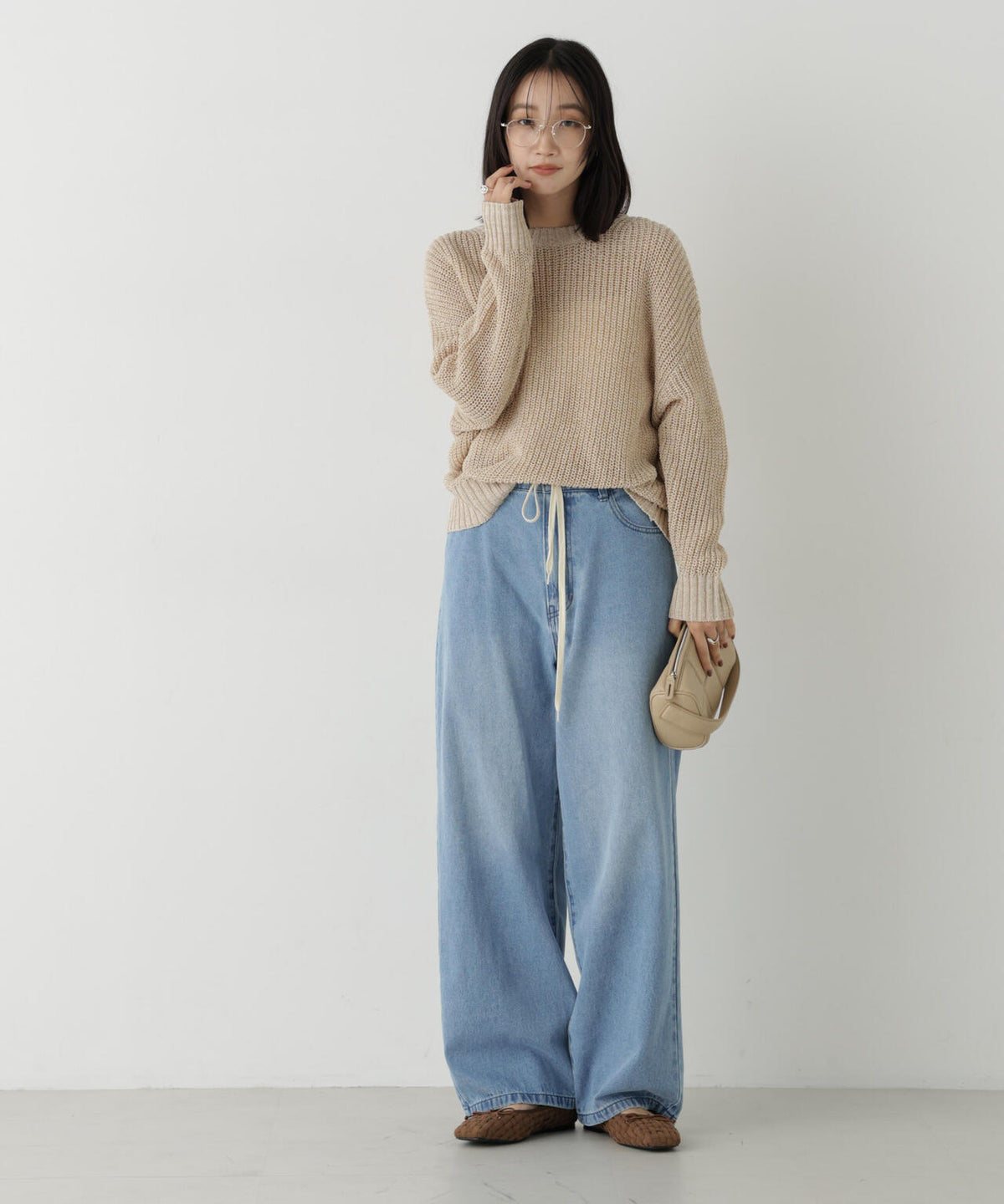 ドロストワイドデニムパンツ 6736227313