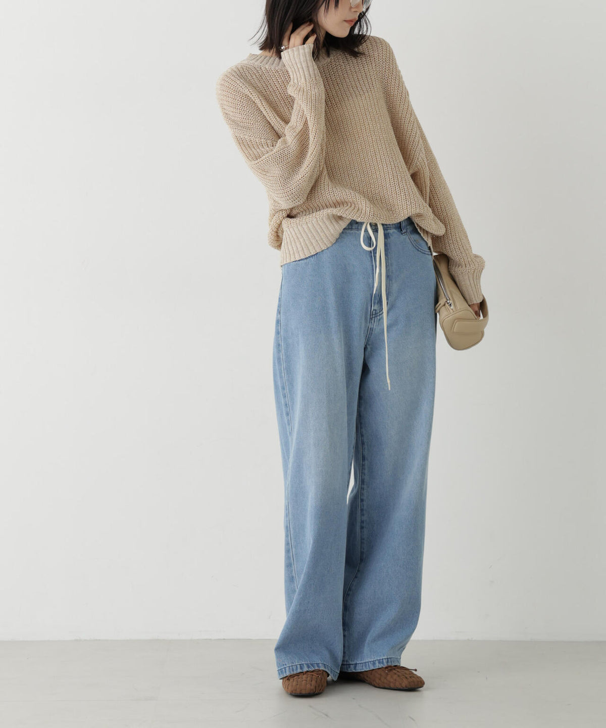 ドロストワイドデニムパンツ 6736227313
