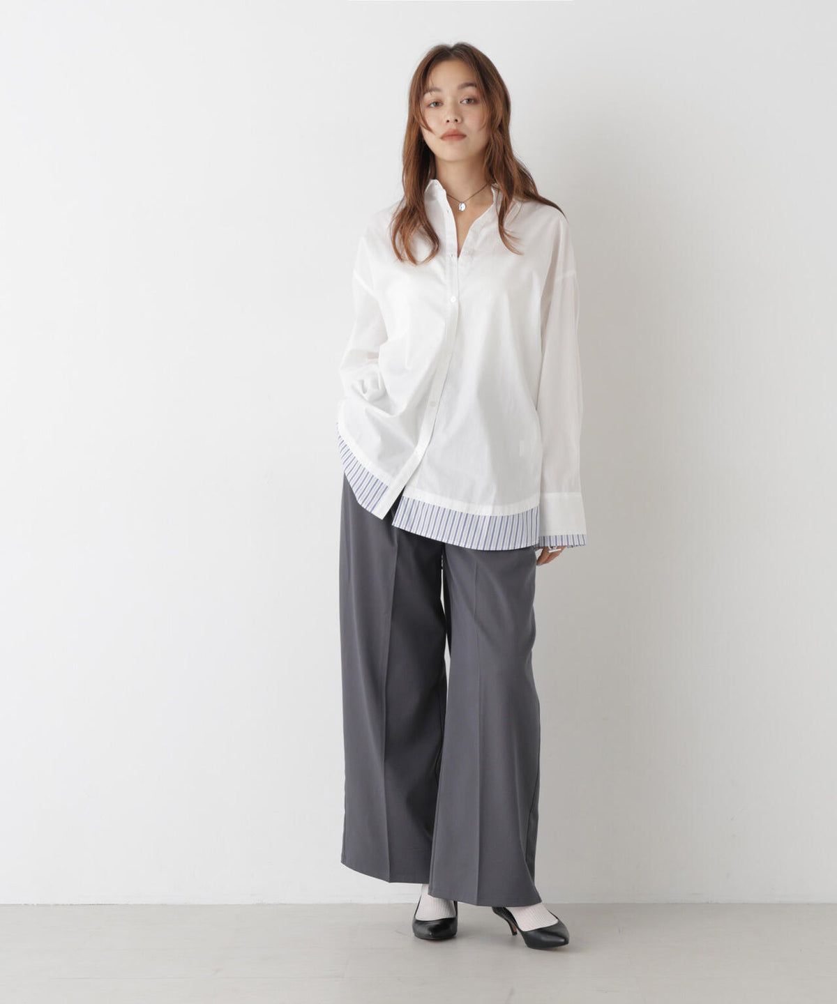 ツータックワイドツイルパンツ(セットアップ可) 6736227316