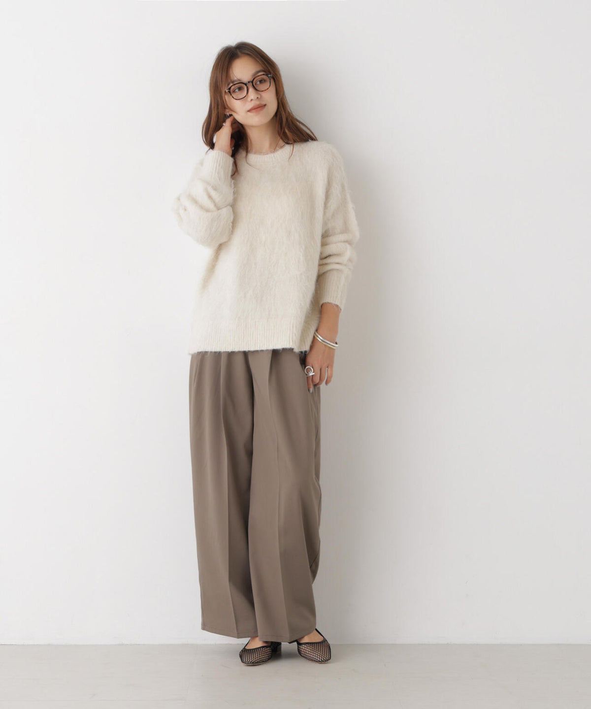 ツータックワイドツイルパンツ(セットアップ可) 6736227316