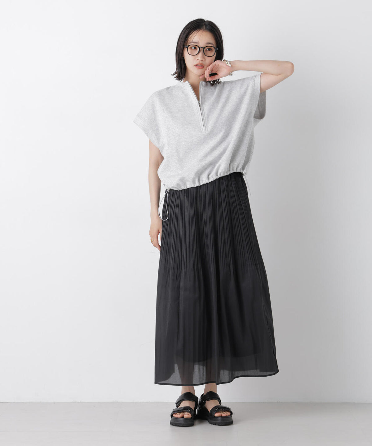 消しプリーツソフトシアースカート 6736230300