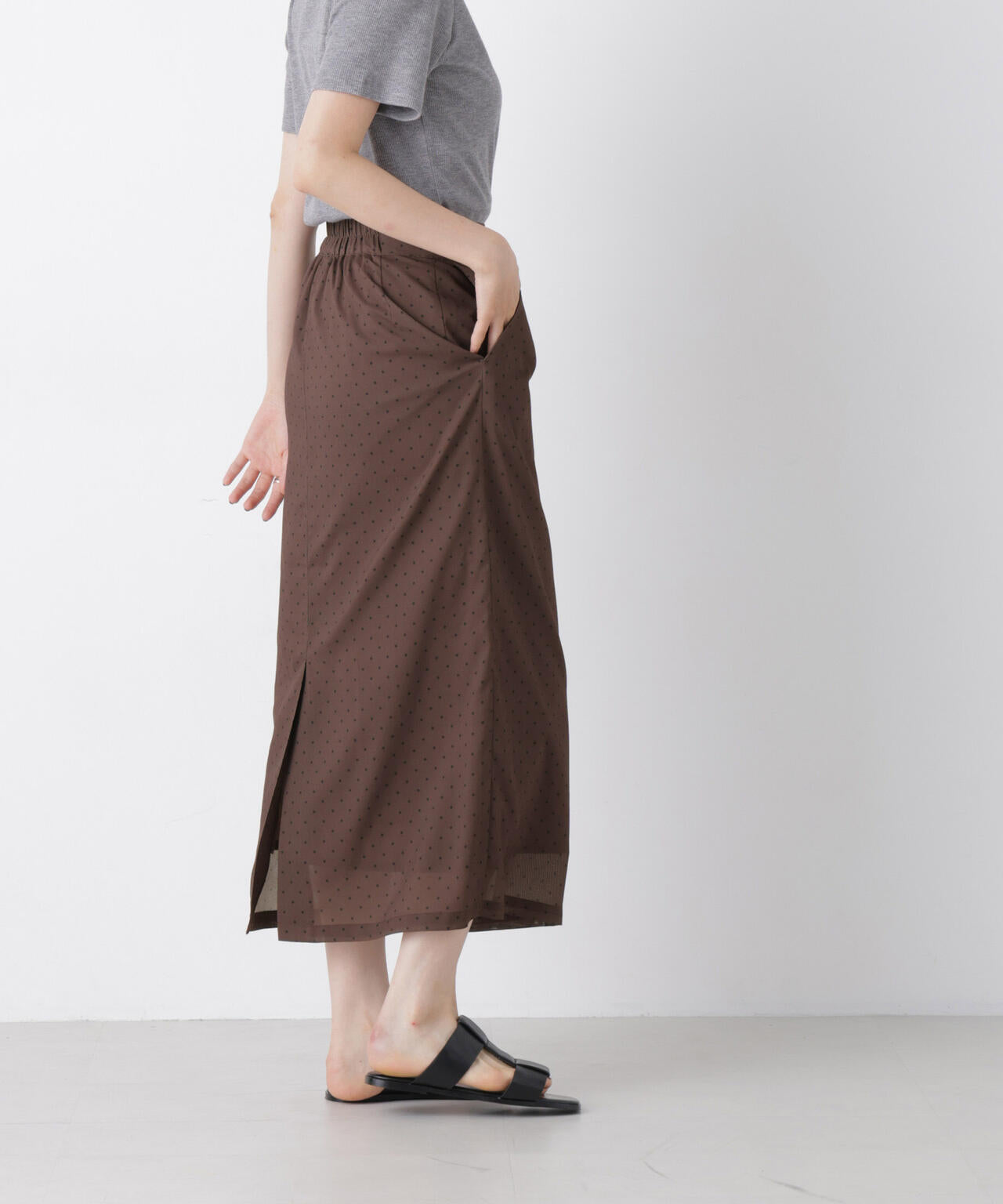 ストレートラインドットスカート(セットアップ可) 6736230302